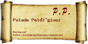 Palade Pelágiusz névjegykártya